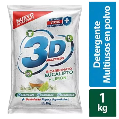 DETERG 3D 1000G EUCALIPTO+LIMON POLV